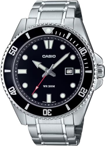 [カシオ] CASIO スタンダード アナログ スポーツ 20気圧防水 腕時計 MDV-107D-1A1V メンズ ブラックベゼル メタルバンド 海外モデル [並行輸入品]